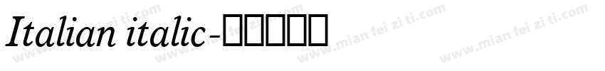 Italian italic字体转换